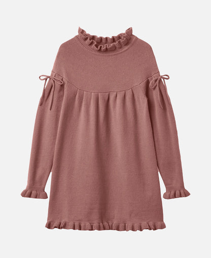 FLIINK KINO LS KNIT DRESS DRESS ASH ROSE