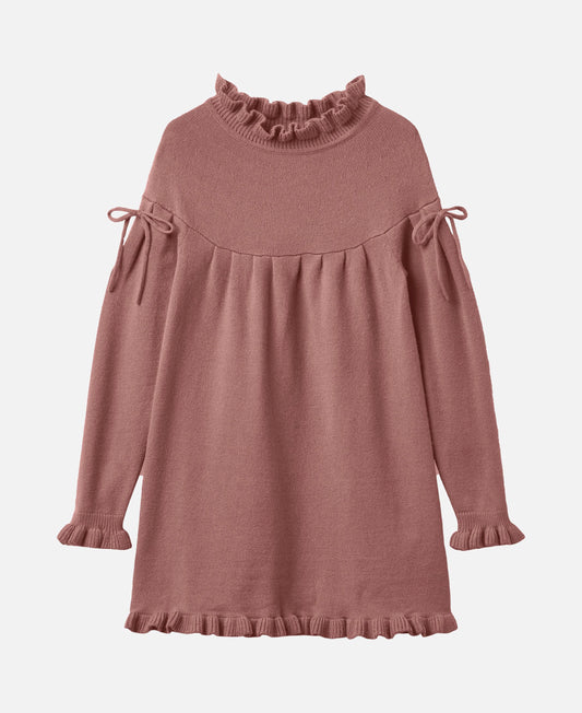 FLIINK KINO LS KNIT DRESS DRESS ASH ROSE