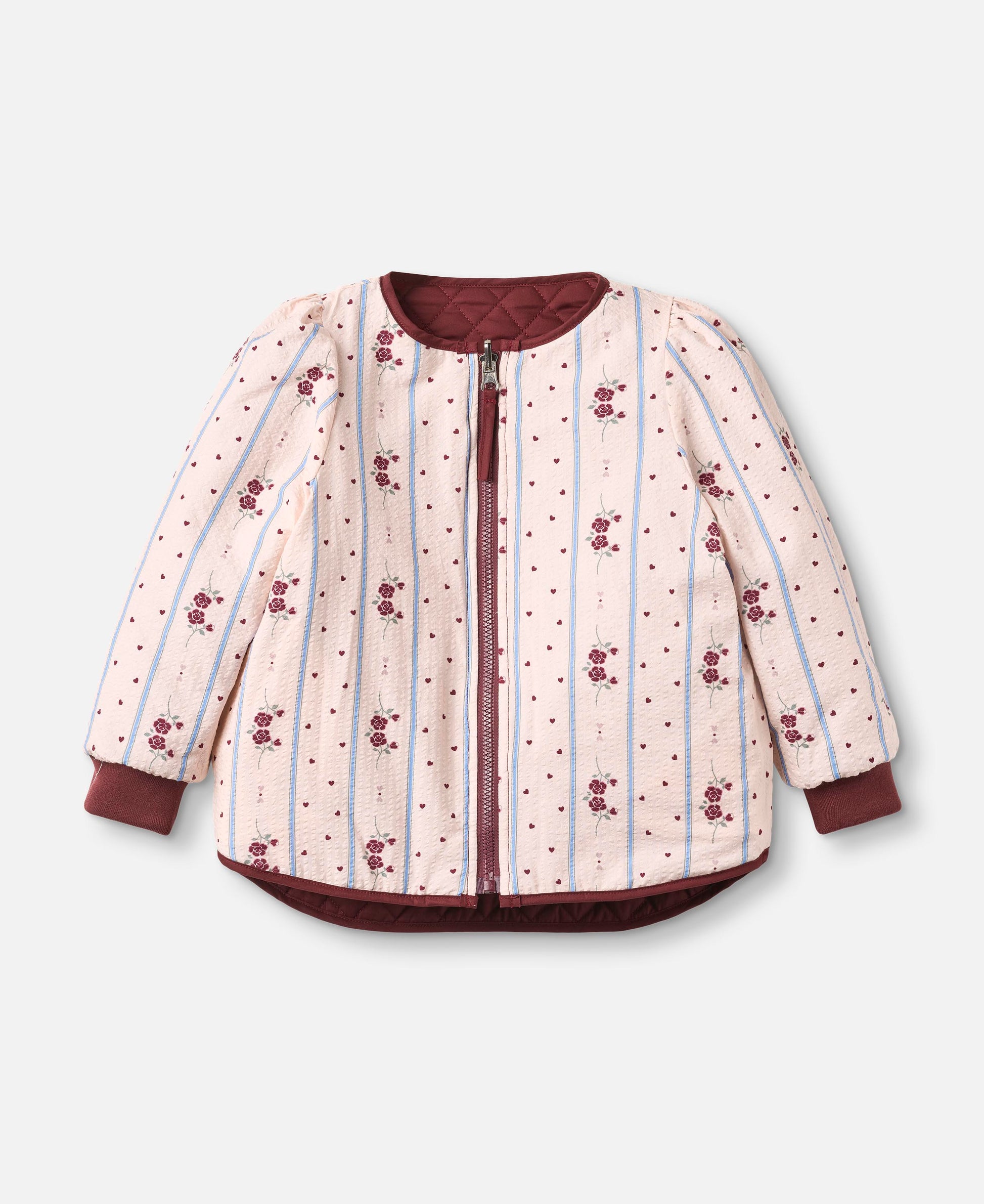 FLIINK KOTA REVERSIBLE FLOWER JACKET JACKET BURGENDY