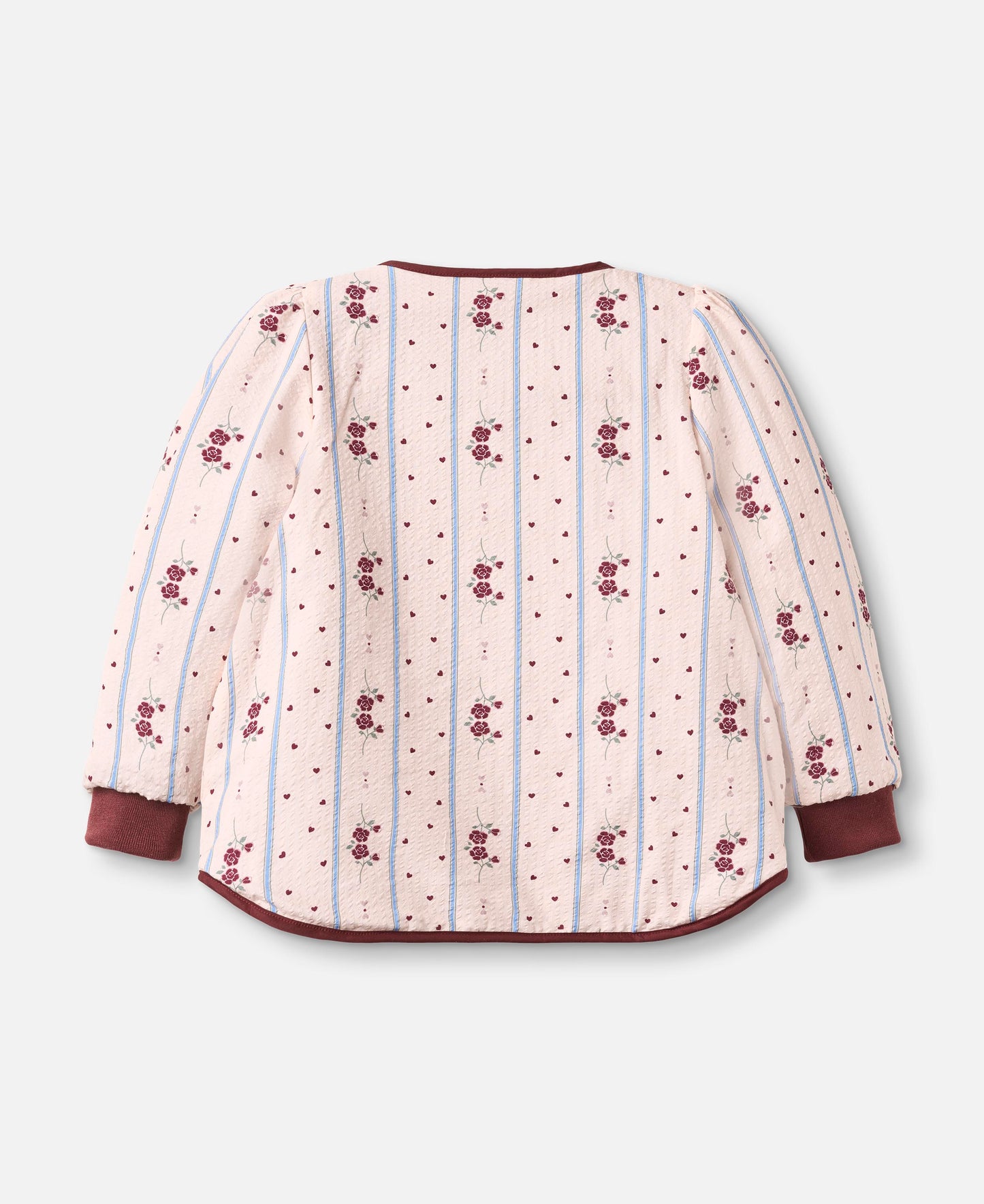 FLIINK KOTA REVERSIBLE FLOWER JACKET JACKET BURGENDY