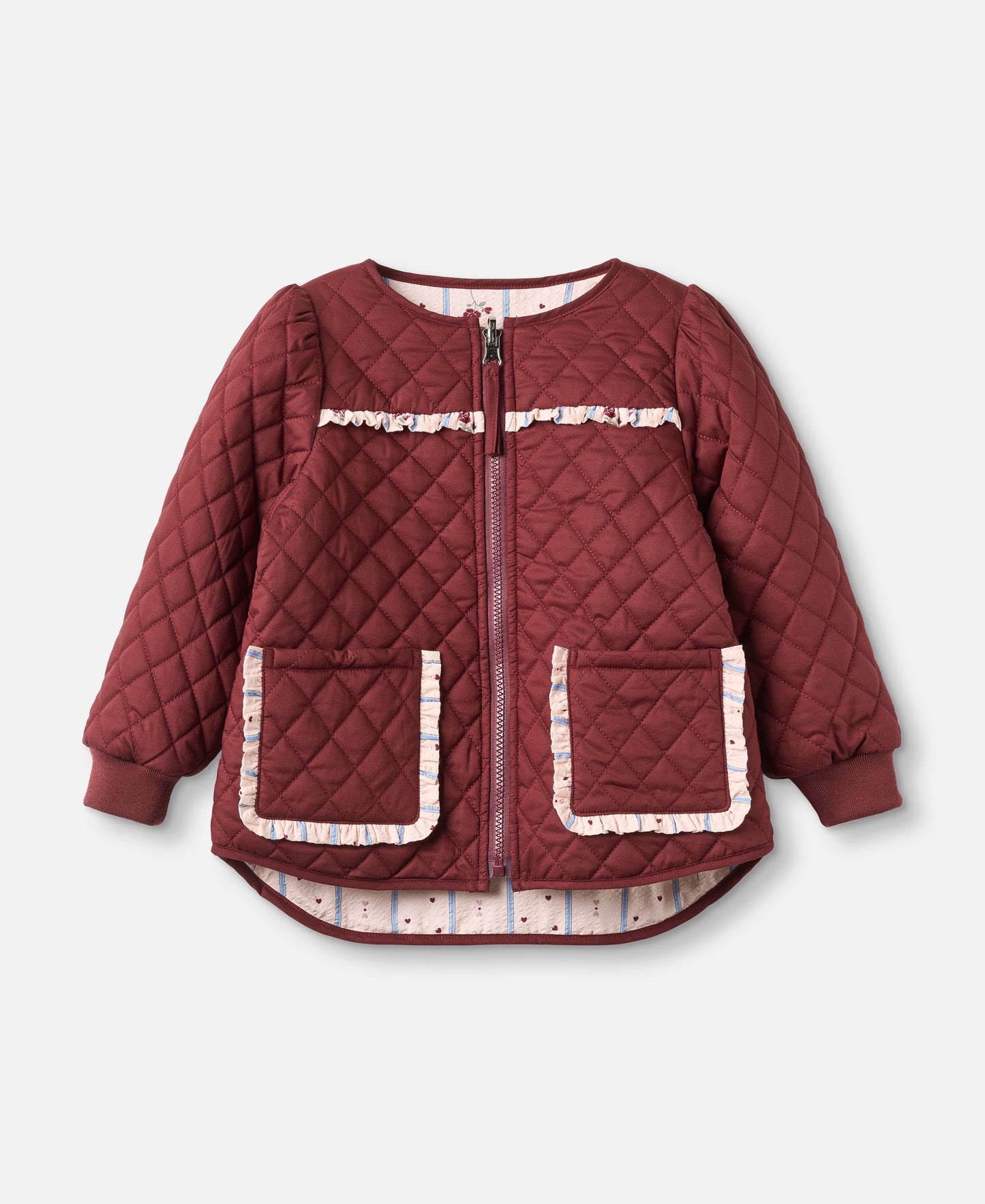 FLIINK KOTA REVERSIBLE FLOWER JACKET JACKET BURGENDY