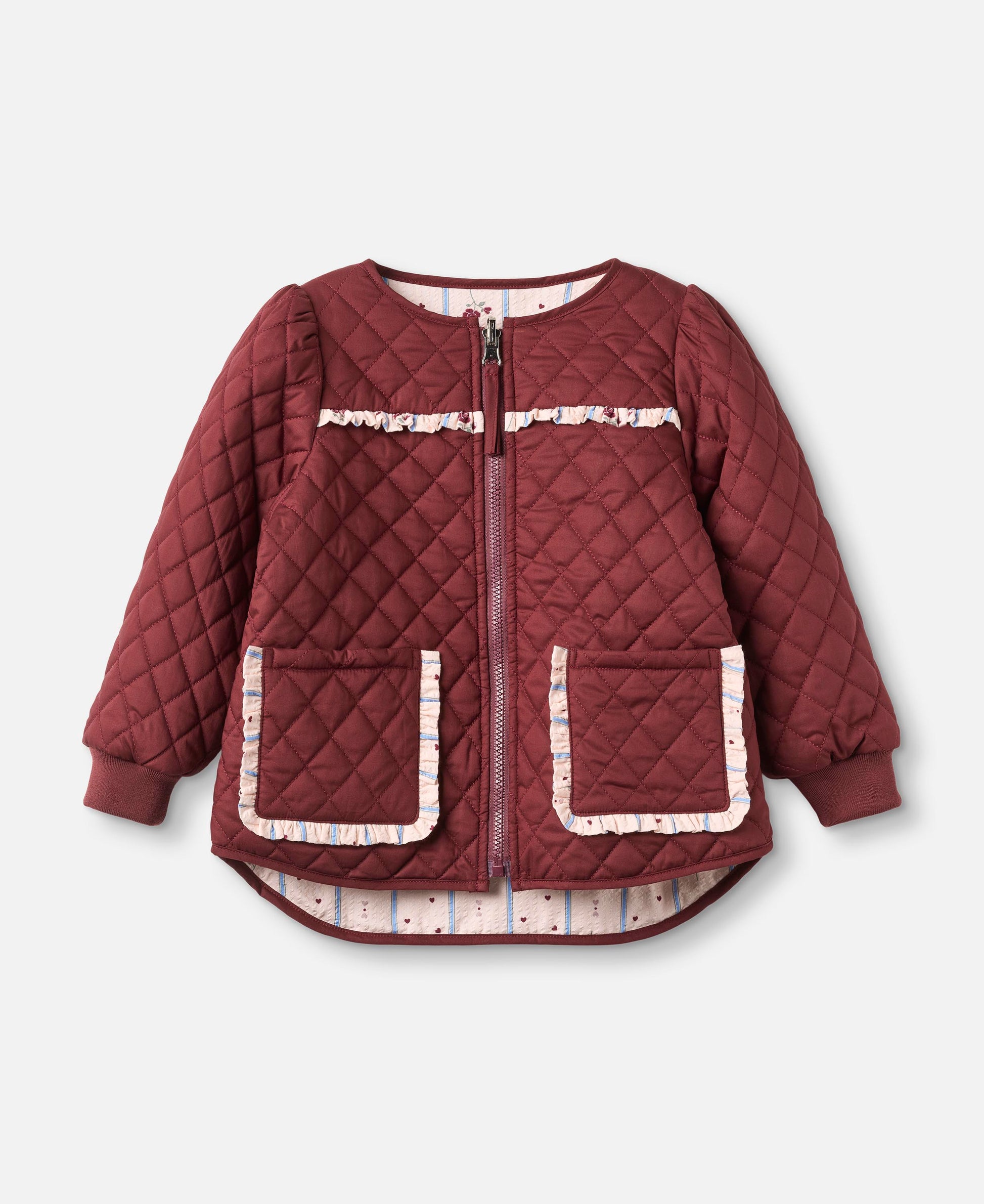 FLIINK KOTA REVERSIBLE FLOWER JACKET JACKET BURGENDY