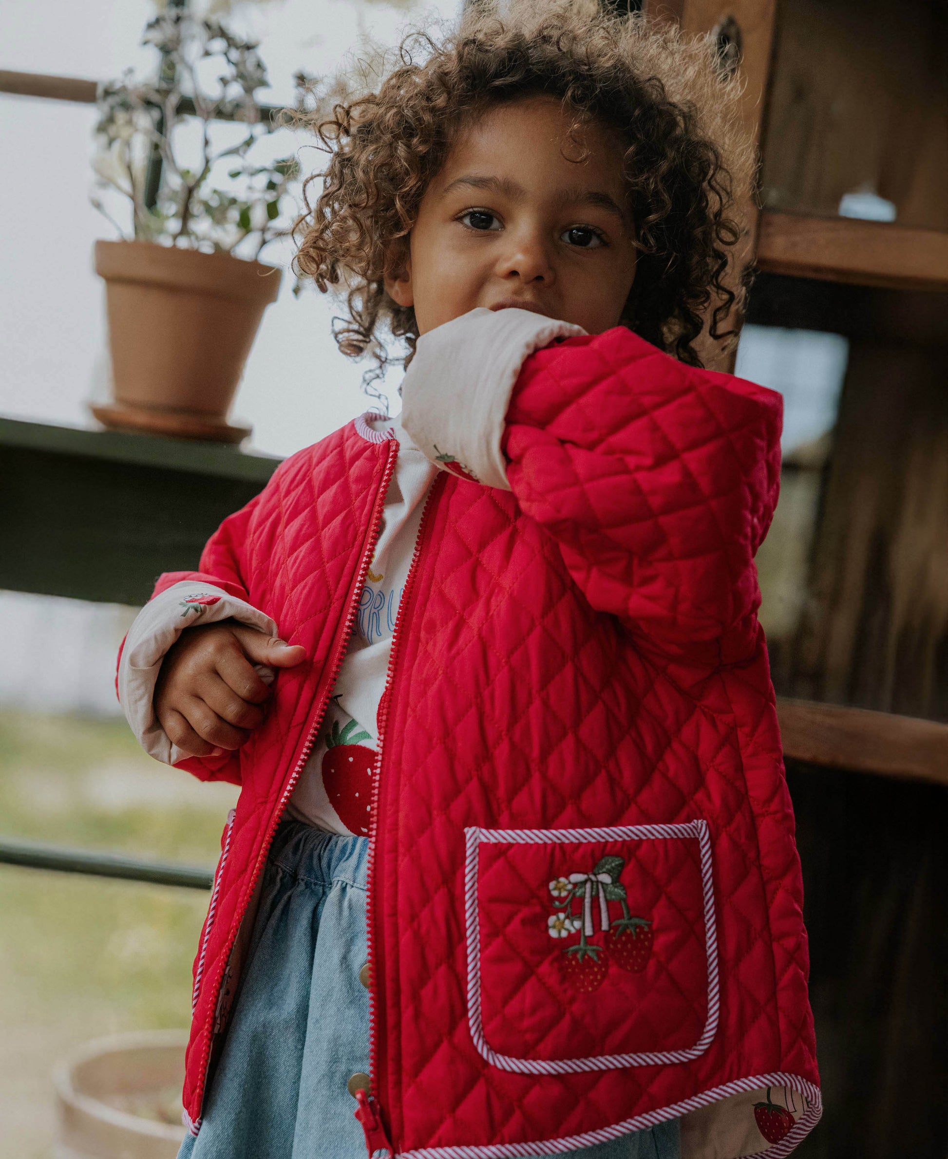 FLIINK KOTA REVERSIBLE STRAWBERRY JACKET JACKET SANDSHELL AOP