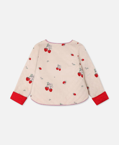 FLIINK KOTA REVERSIBLE STRAWBERRY JACKET JACKET SANDSHELL AOP