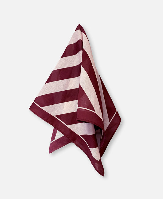 FLIINK KOTA SCARF SCARF CHALK PINK/BURGUNDY STRIPE