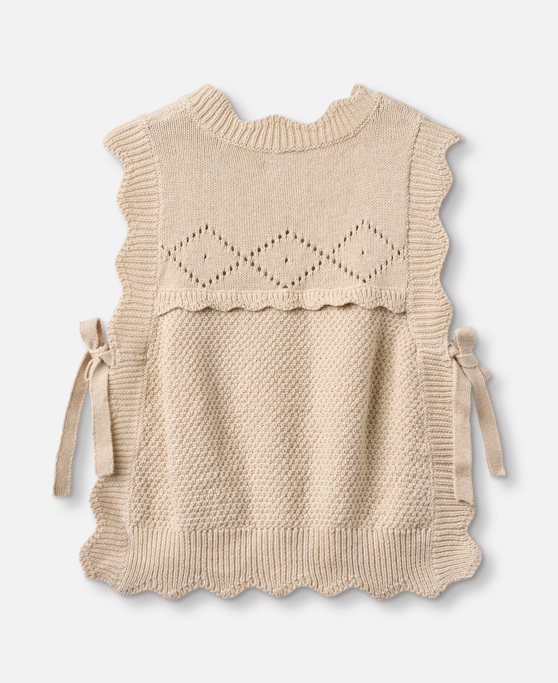 FLIINK LOVELY KNIT VEST VEST SANDSHELL