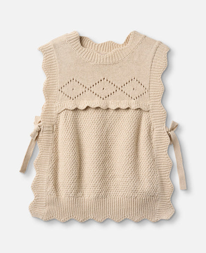 FLIINK LOVELY KNIT VEST VEST SANDSHELL