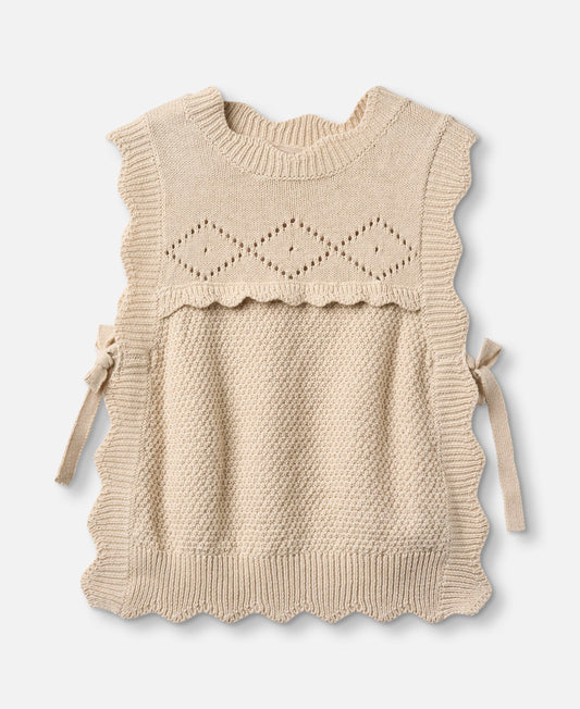 FLIINK LOVELY KNIT VEST VEST SANDSHELL