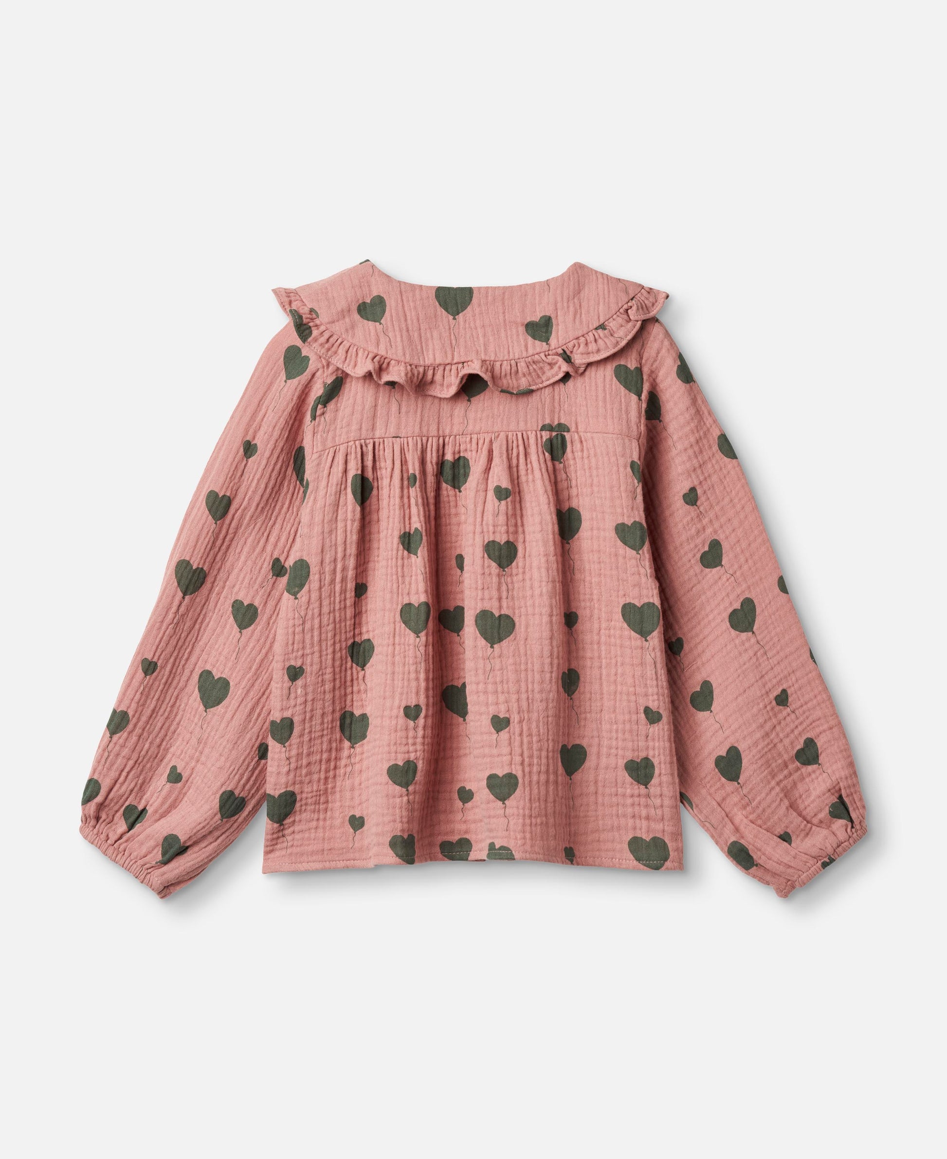 FLIINK LOVE LS BLOUSE BLOUSE ASH ROSE AOP