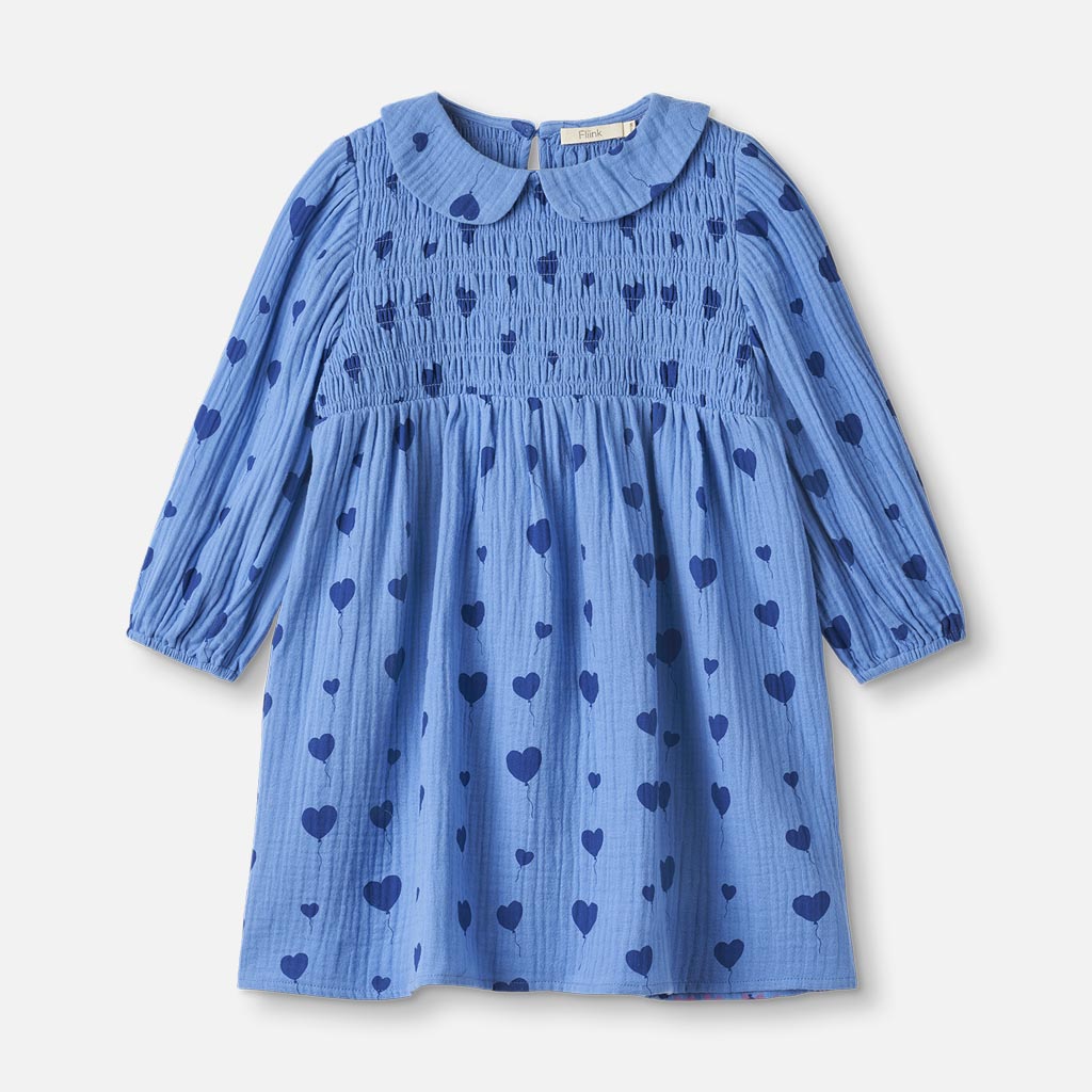 FLIINK LOVE LS DRESS DRESS MARINA AOP