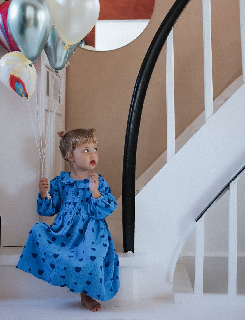 FLIINK LOVE LS DRESS DRESS MARINA AOP