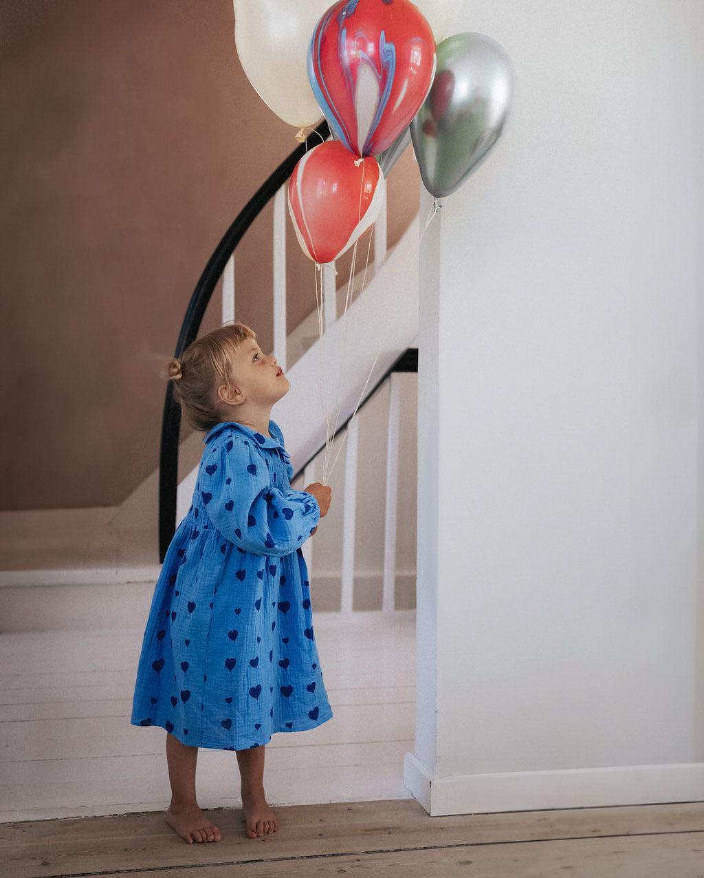 FLIINK LOVE LS DRESS DRESS MARINA AOP