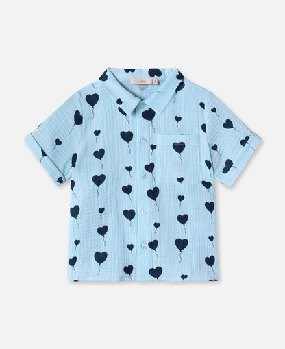 FLIINK LOVE SS SHIRT SHIRT DREAM BLUE