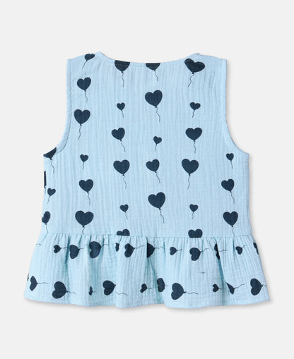 FLIINK LOVE SS TOP SINGLET DREAM BLUE
