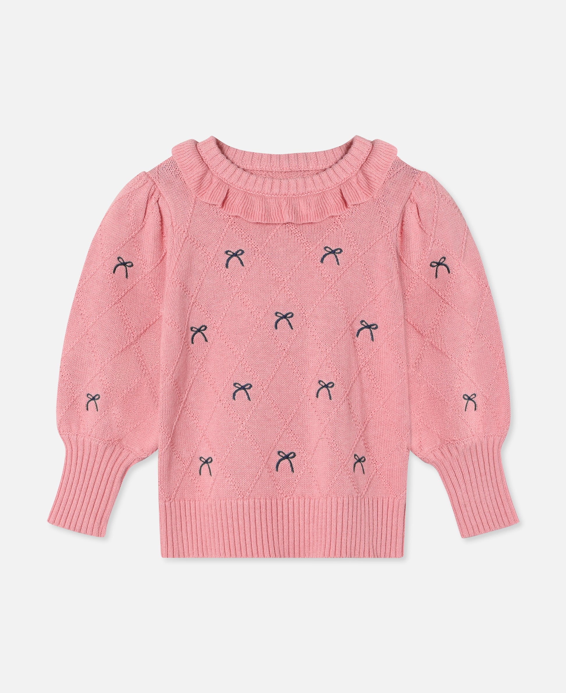 FLIINK LUCIE BOW PULLOVER PULLOVER CANDY PINK