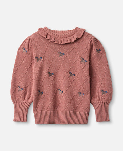FLIINK LUCIE UNICORN PULLOVER PULLOVER ASH ROSE