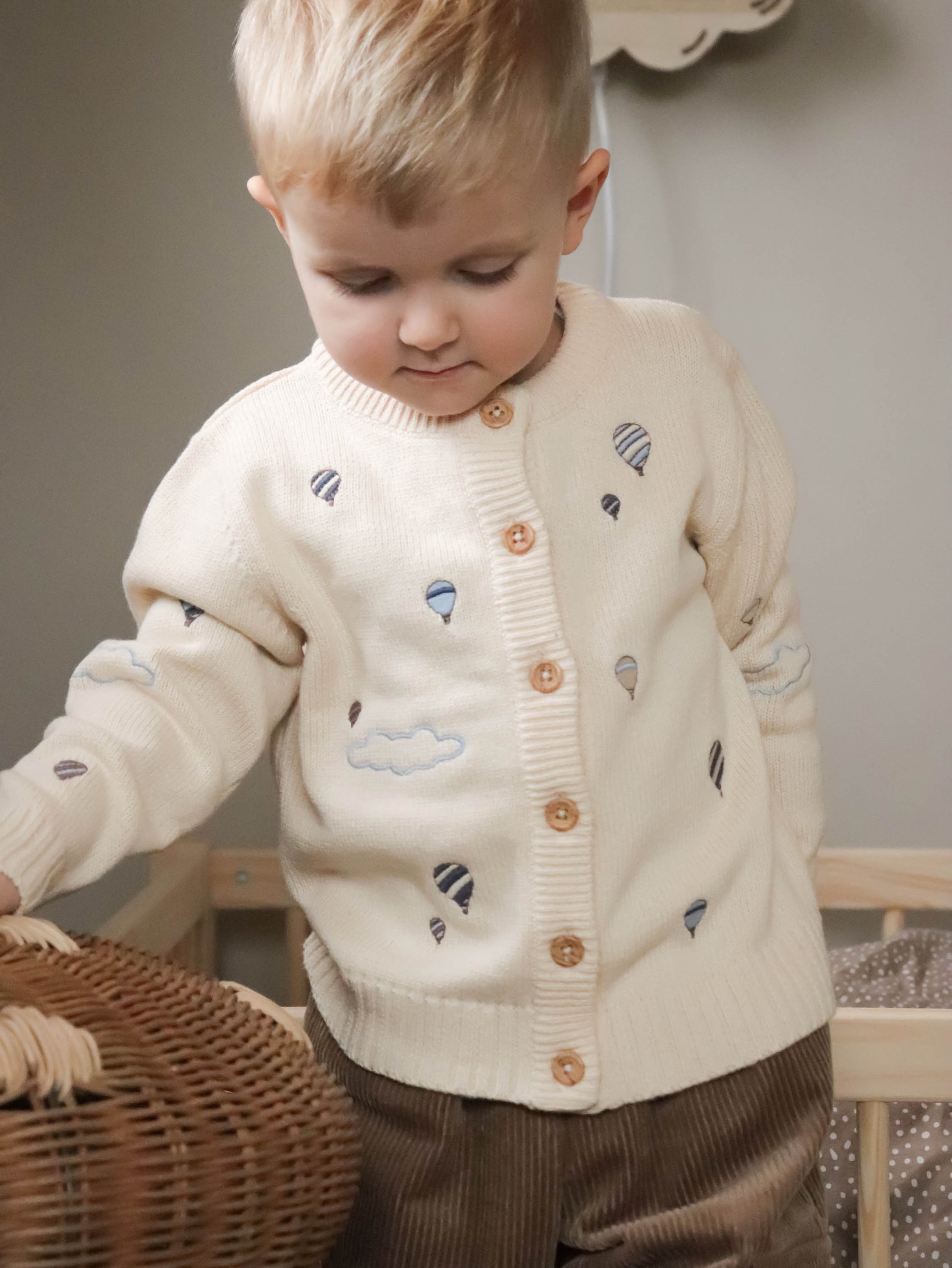 FLIINK MAGIC BALLOON CARDIGAN CARDIGAN SANDSHELL