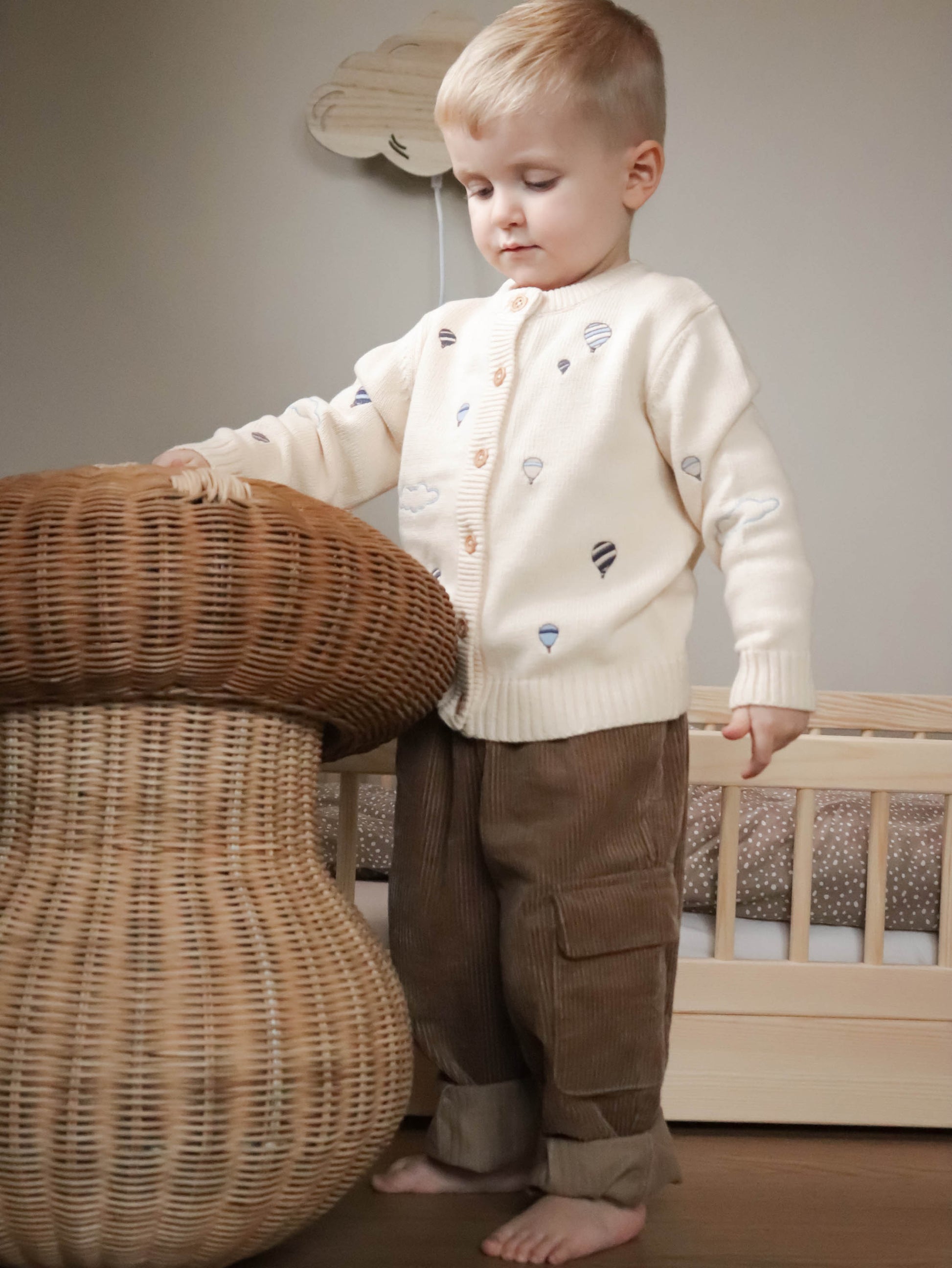 FLIINK MAGIC BALLOON CARDIGAN CARDIGAN SANDSHELL