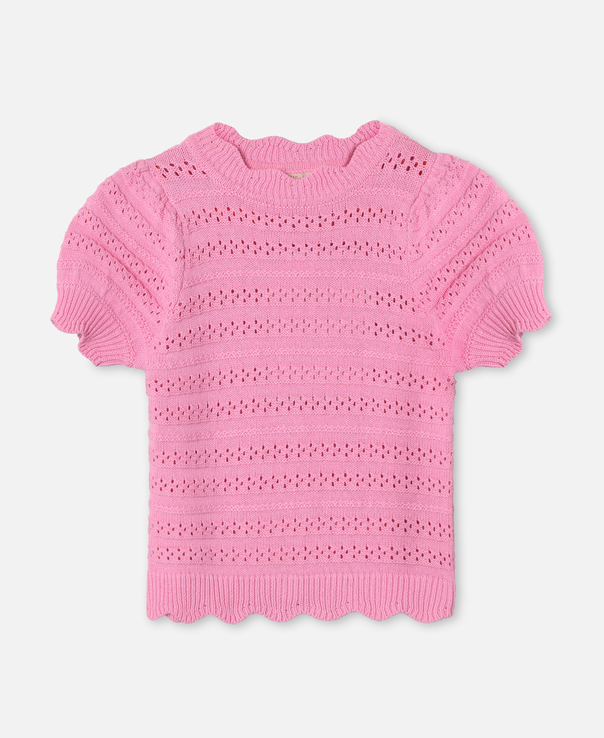 FLIINK MAGIC SS PUFF BLOUSE BLOUSE BEGONIA PINK