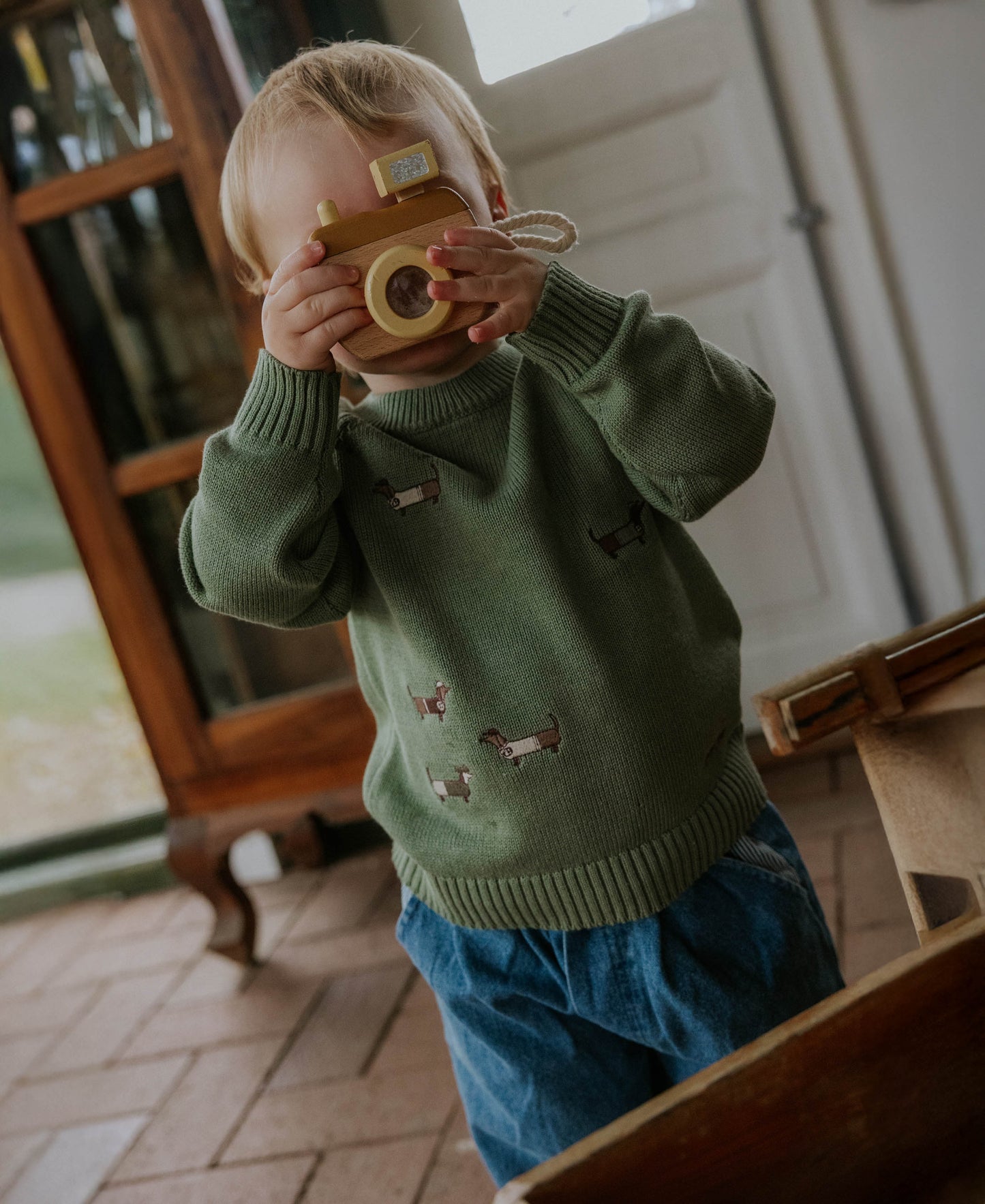 FLIINK MAHDI DOG PULLOVER PULLOVER HEDGE GREEN