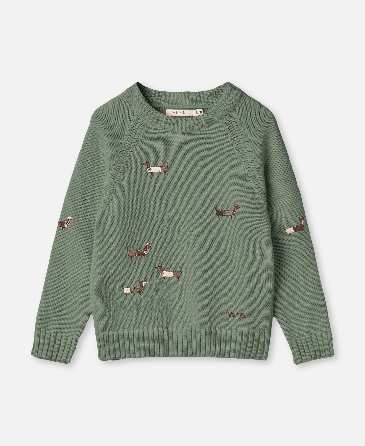 FLIINK MAHDI DOG PULLOVER PULLOVER HEDGE GREEN