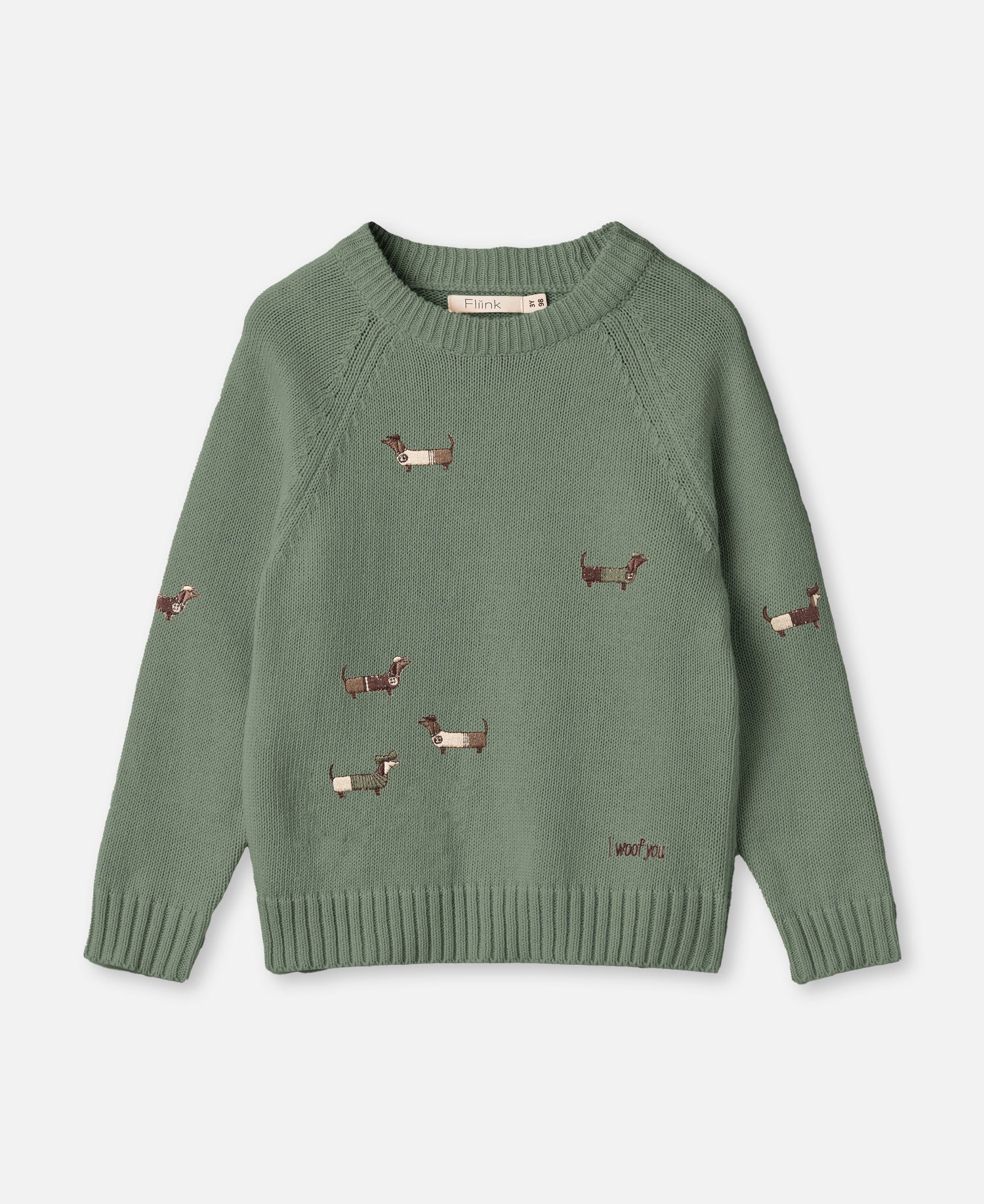 FLIINK MAHDI DOG PULLOVER PULLOVER HEDGE GREEN