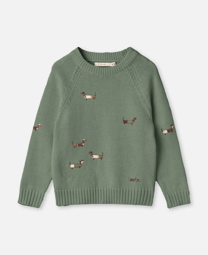 FLIINK MAHDI DOG PULLOVER PULLOVER HEDGE GREEN