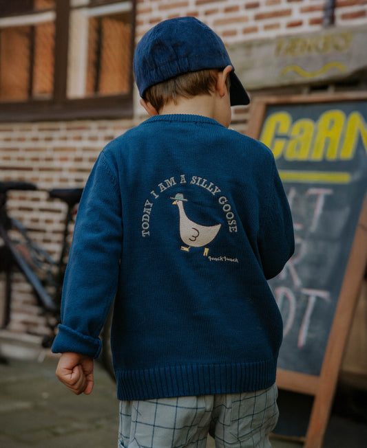 FLIINK MAHDI KNIT CARDIGAN CARDIGAN INSIGNIA BLUE