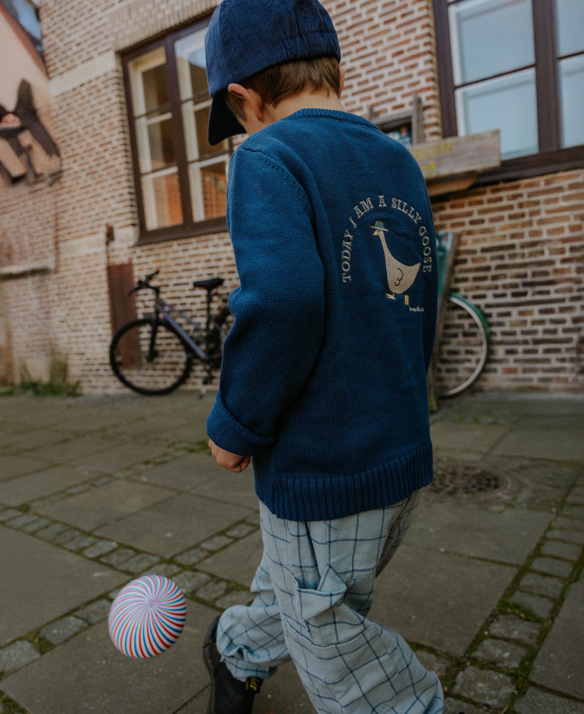 FLIINK MAHDI KNIT CARDIGAN CARDIGAN INSIGNIA BLUE