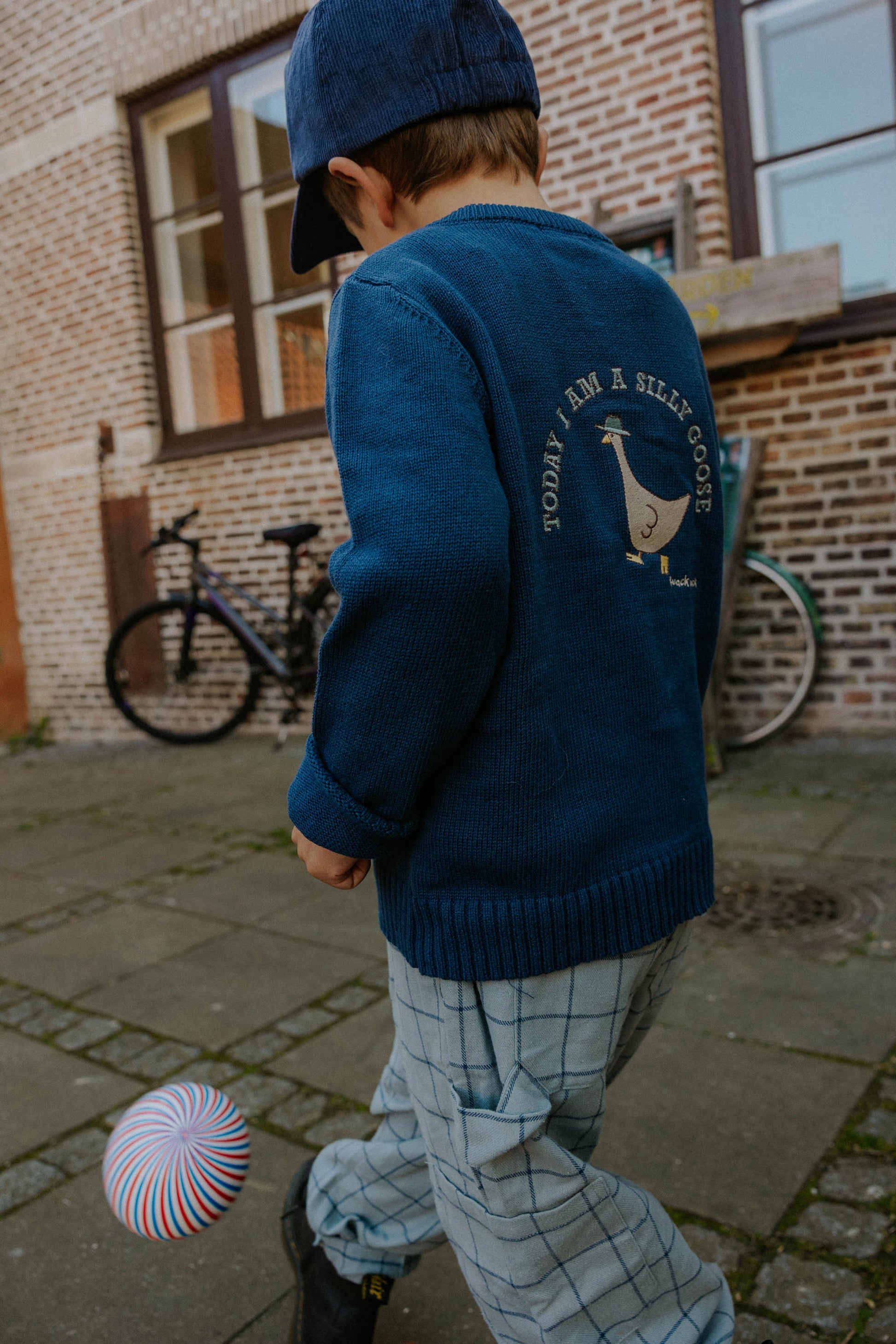 FLIINK MAHDI KNIT CARDIGAN CARDIGAN INSIGNIA BLUE