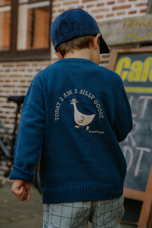FLIINK MAHDI KNIT CARDIGAN CARDIGAN INSIGNIA BLUE