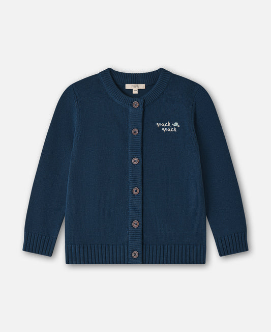 FLIINK MAHDI KNIT CARDIGAN CARDIGAN INSIGNIA BLUE