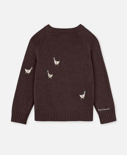 FLIINK MAHDI KNIT PULLOVER PULLOVER COFFEE BEAN