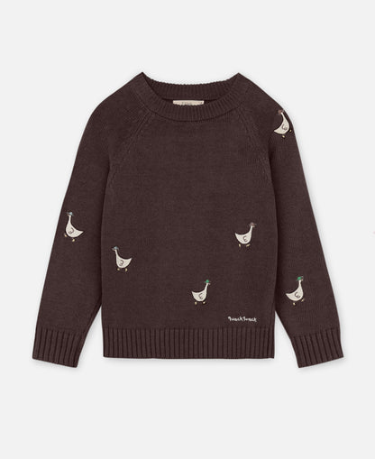 FLIINK MAHDI KNIT PULLOVER PULLOVER COFFEE BEAN