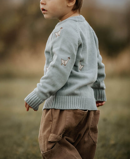 FLIINK MAHDI KNIT PULLOVER PULLOVER SLATE