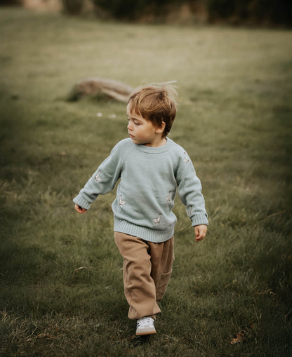 FLIINK MAHDI KNIT PULLOVER PULLOVER SLATE