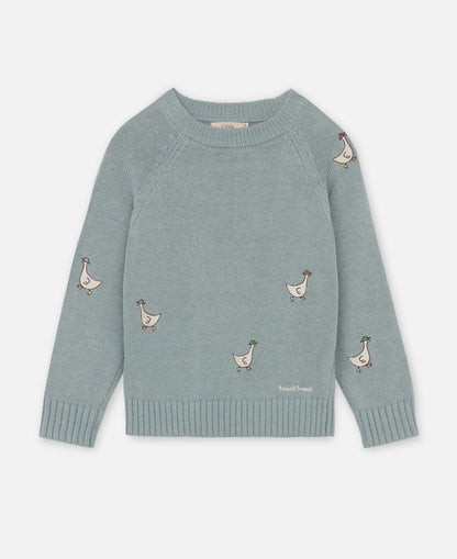 FLIINK MAHDI KNIT PULLOVER PULLOVER SLATE