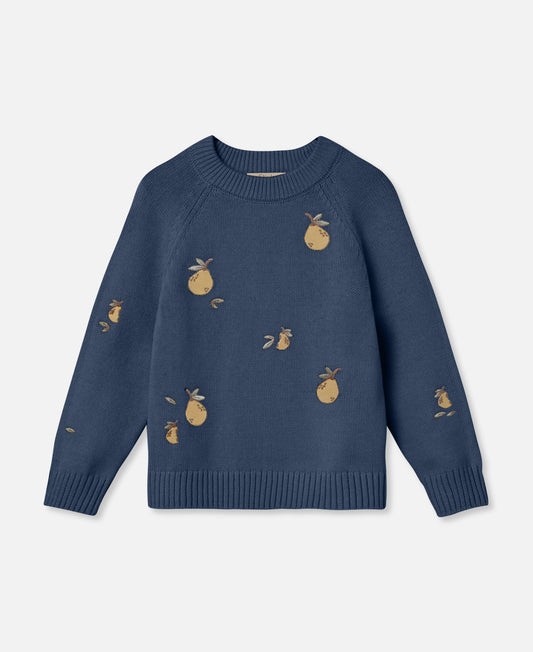FLIINK MAHDI PEAR PULLOVER PULLOVER INSIGNIA BLUE