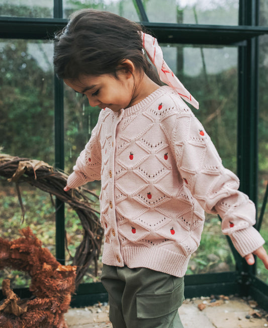 FLIINK MELA APPLE CARDIGAN CARDIGAN PEACH WHIP