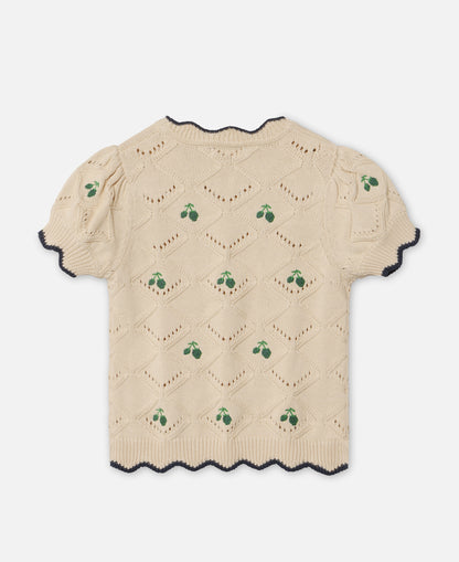 FLIINK MELA SS BLOUSE BLOUSE SANDSHELL