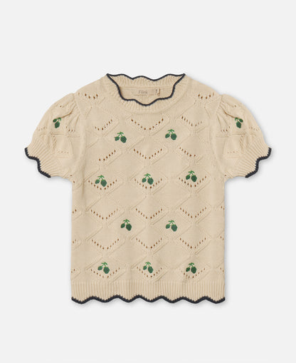 FLIINK MELA SS BLOUSE BLOUSE SANDSHELL