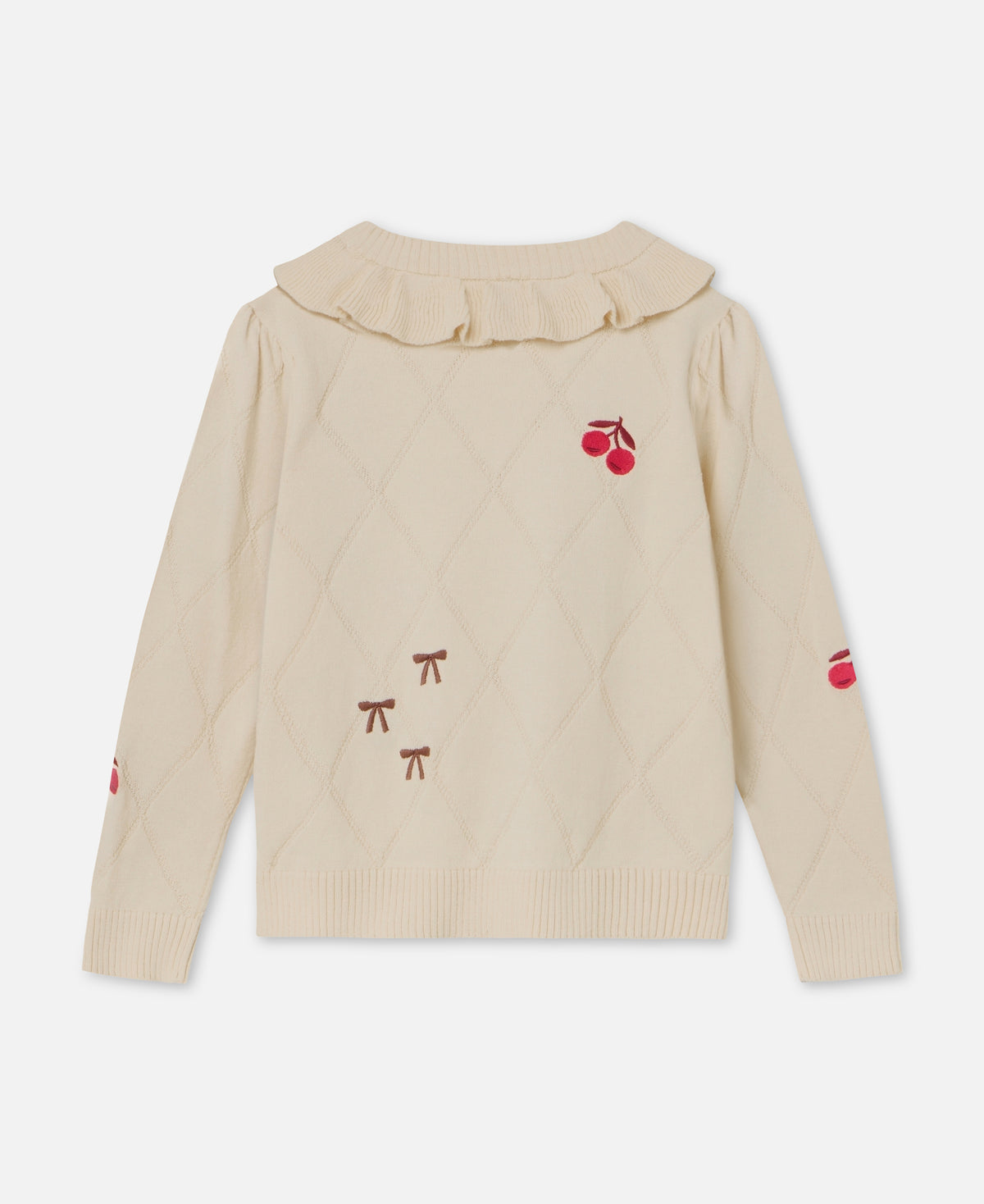 FLIINK NOVA EMBR. RUFFLE PULLOVER PULLOVER SANDSHELL