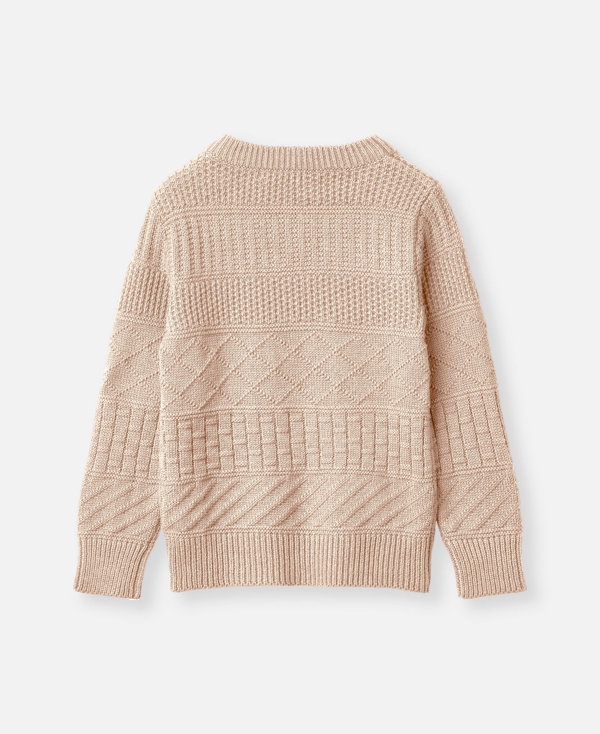 FLIINK NOVA KNIT PATTERN PULLOVER PULLOVER SANDSHELL