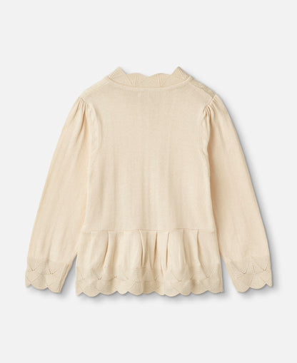 FLIINK OMA LS CARDIGAN CARDIGAN SANDSHELL