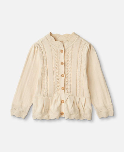 FLIINK OMA LS CARDIGAN CARDIGAN SANDSHELL