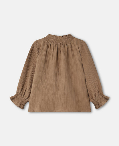 FLIINK PACO LS BLOUSE BLOUSE PINE BARK
