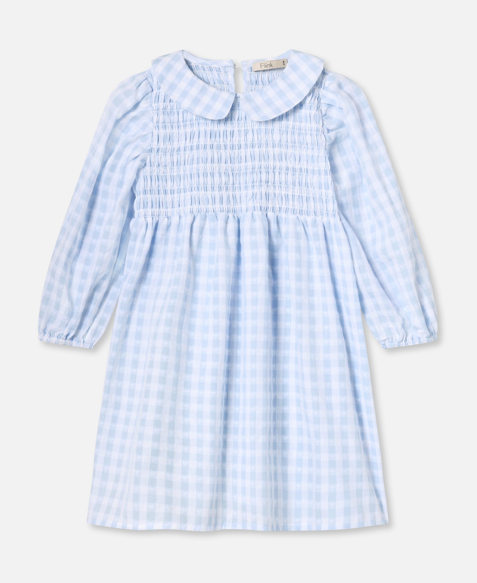 FLIINK PARI LS DRESS DRESS DREAM BLUE CHECK