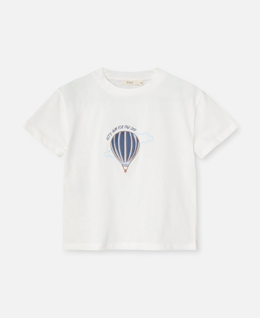 FLIINK SOMMER BALLOON T-SHIRT T-SHIRT CLOUD DANCER