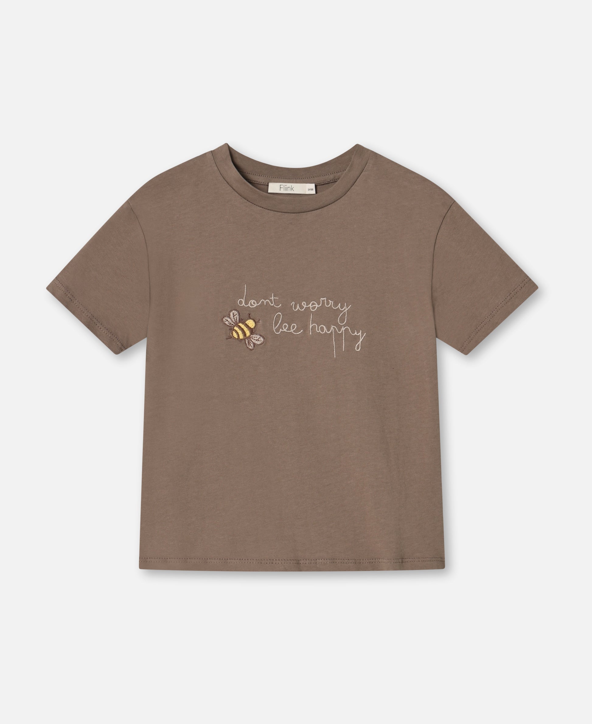 FLIINK SOMMER BEE T-SHIRT T-SHIRT PINE BARK