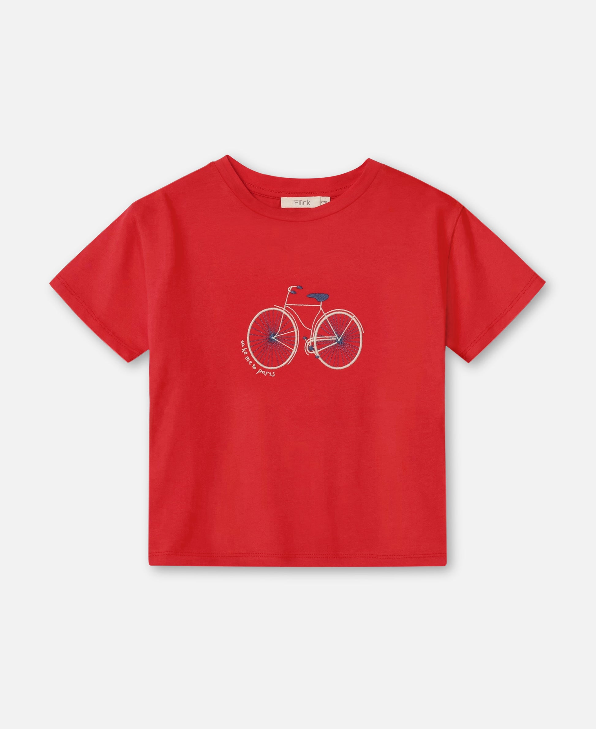 FLIINK SOMMER BIKE T-SHIRT T-SHIRT POMPEIAN RED